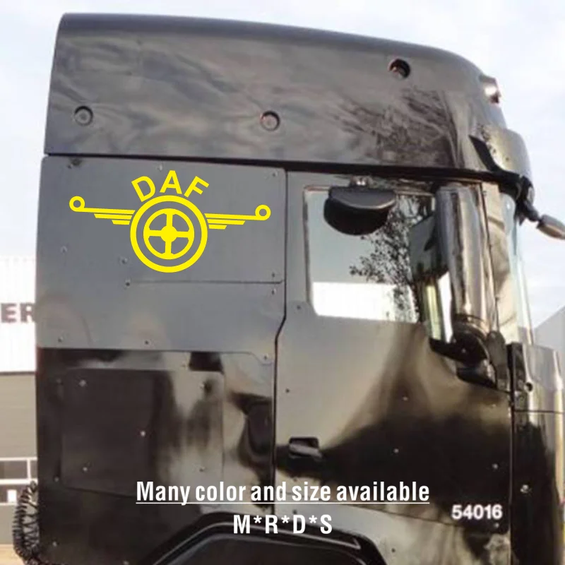 For DAF Lorry logo Decal Truck Cab Window Stickers Calligraphy Corner Vinyl Graphics