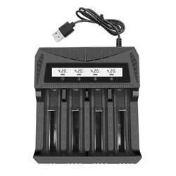 1 2 4 Slot Battery Charger Intelligent LCD Screen 18650 4.2V Rechargeable Lithium Battery For 1.2V NI-MH AA / AAA Battery Charge