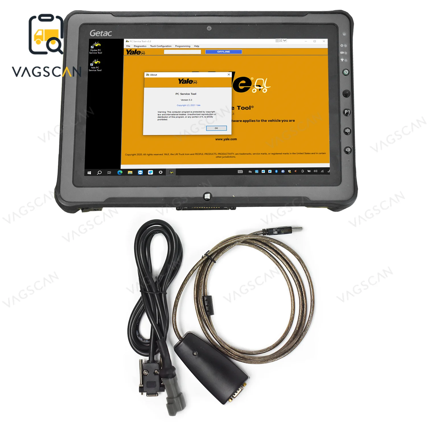 

F110 Планшет для Hyster V5.3 Программное обеспечение Yale Сканер вилочного погрузчика Yale Hyster Сервисный инструмент Ifak CAN USB Hyster Truck Диагностический инструмент