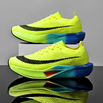 Carbon Plaat Marathon Mannen Sport Hardloopschoenen Luchtkussen Ademend Lichtgewicht Comfortabel Vrouwen Atletisch Trainingsschoeisel