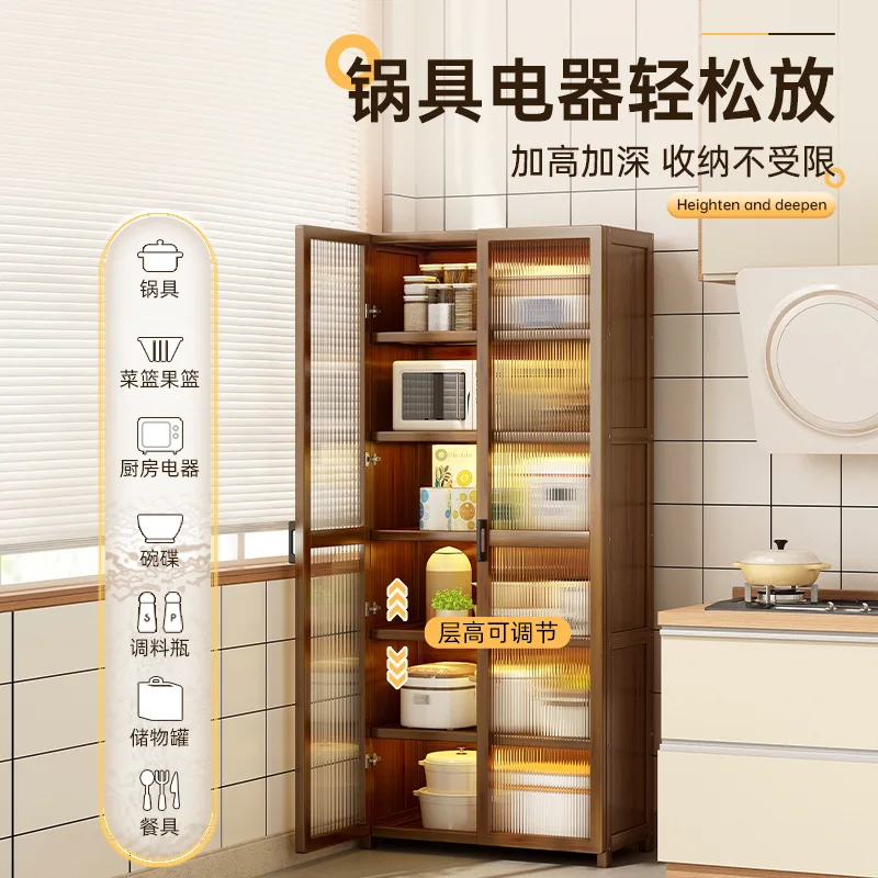 Dining side cabinet integrated against the wall Kitchen stove Cabinet Living room storage Narrow