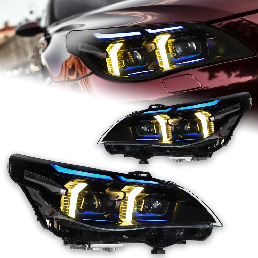 

AKD Car Lights for E60 LED Headlight Projector Lens 2003-2009 523i 530i Angel Eye LED Headlight DRL Automotive Accessories