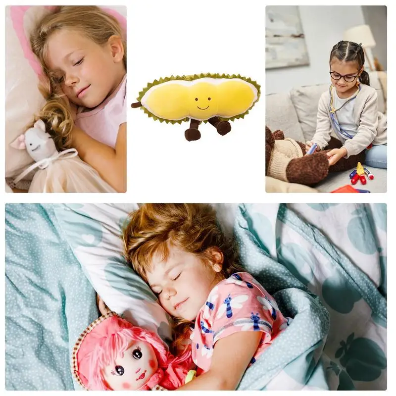 Bonita almohada de felpa Durian, muñeco de peluche suave, juguetes de peluche, simulación creativa, almohada para niños, decoración realista para habitación para niños y niñas