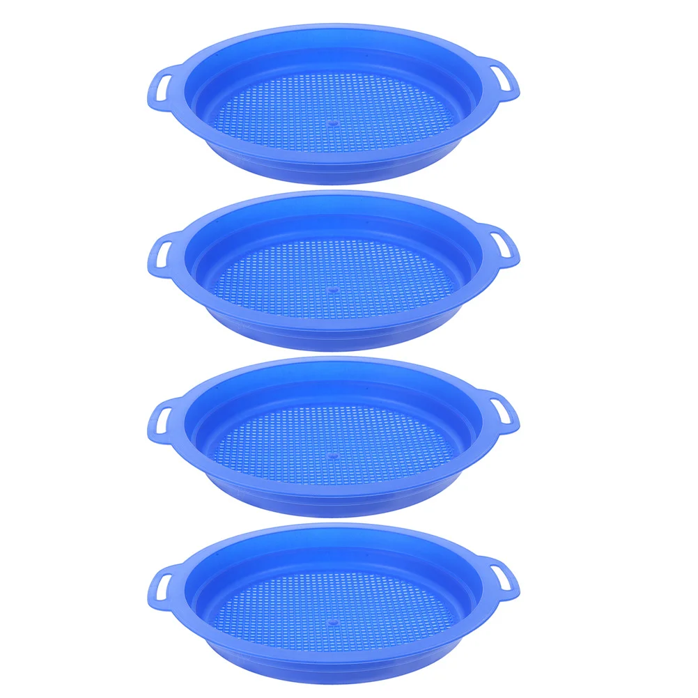4Pcs Childrens Sand Sifter Lightweight Portable Mesh Strainer Easy Clean Large Capacity for Beach Fun Exploration