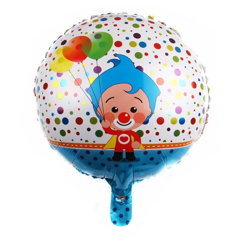 Globos de aluminio Plip de payaso de dibujos animados para niños, suministros de decoración para fiesta de cumpleaños, Globos de aire para Baby Shower, juguetes para niños, 6 unids/set