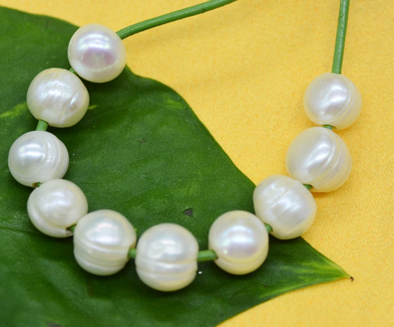 

White 300pcs 2mm Big Hole 10mm Loose Freshwater pearl beads For Leather Jewelry