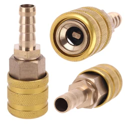 8mm Solid Brass Nozzle Clamp Car Tire Valve Clip Inflation Pump Adapter Air Chuck Inflator Quick Connector Tire Accessories