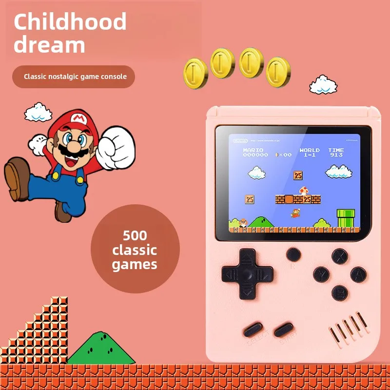 Consola de Videojuegos Retro Portátil 2026, Mini Consola de Juegos de 8 Bits, Reproductor de Juegos Portátil con 400 Juegos Integrados, Salida AV, Videojuego Gameboy