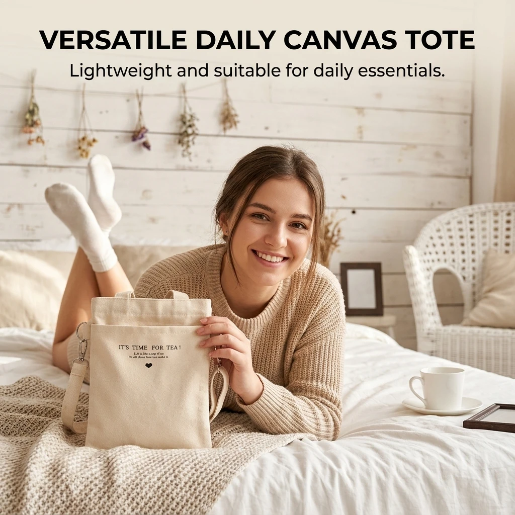 Canvas Milk Tea Cup Tote for 830ml Water Bottle Dual Opening Cup Holder Wear Resistant Drink Storage Pouch with Front Pocket for