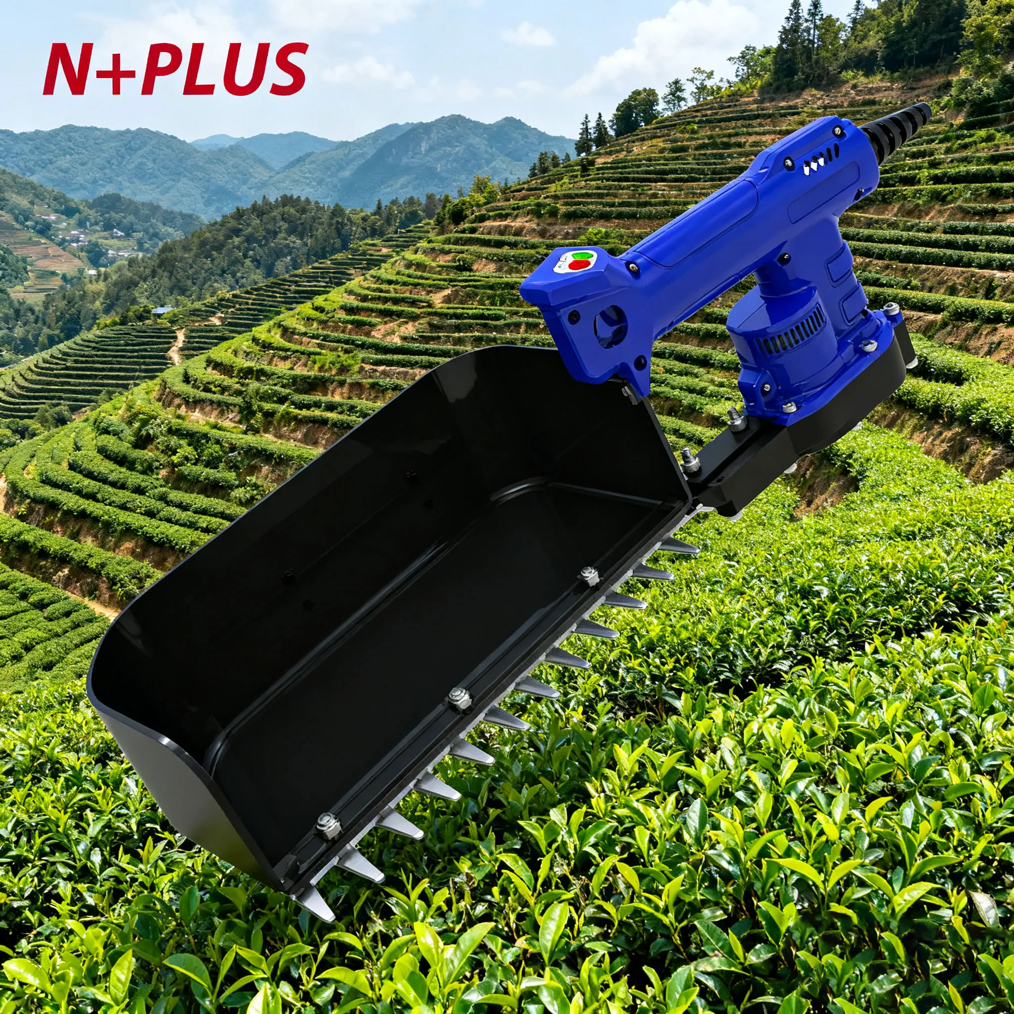 Nplus Good Selling Low Noise Level Tea Picking Machine Labor Saving High Efficiency Electric Tea Harvester