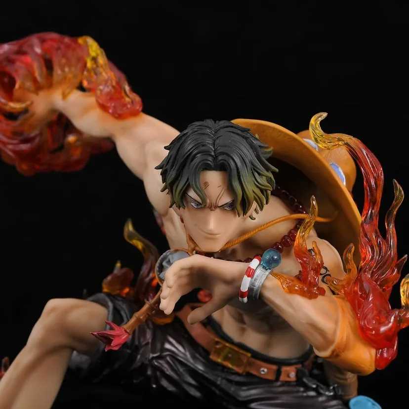 New One Piece Anime Figures Ace Figurine Portgas D Ace Fire Fist Action Figure Statue PVC Model Doll Collectible Toy Gifts