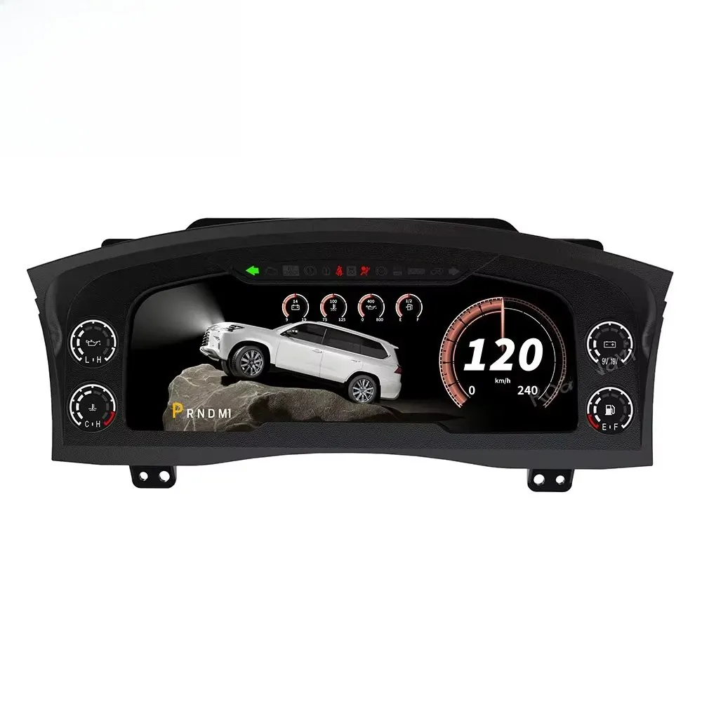 RoadNavi 12.3 Inch Car Digital Cluster for LX570 2016-2021 Auto Speedometer LCD Dashboard Virtual Cockpit