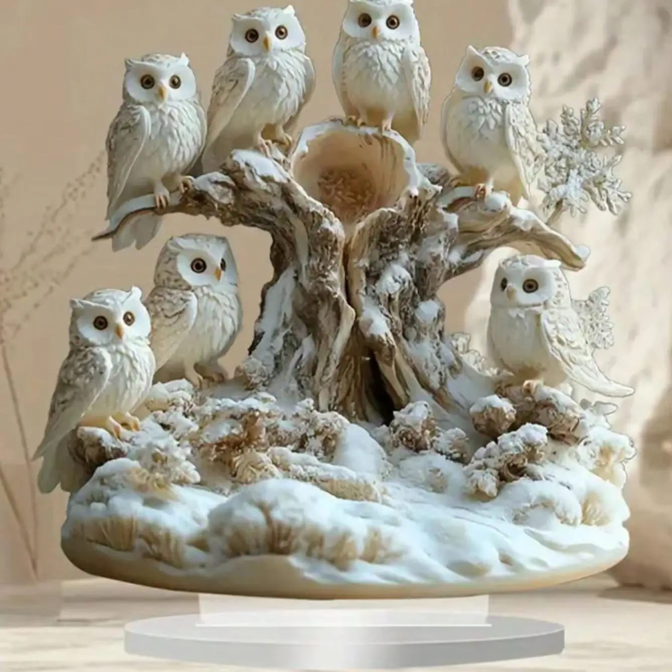 1Pcs American Owl 2D Home Decoration Statue Festival Decoration Desktop Decoration Festival Gift Multi Functional Decora