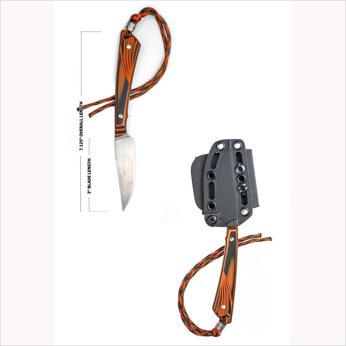 

FREEZOUT — ОРАНЖЕВЫЙ и ЧЕРНЫЙ Ручка с ножнами, прямой нож G10, легкая ручка для кемпинга, выживания на открытом воздухе, многоцелевой