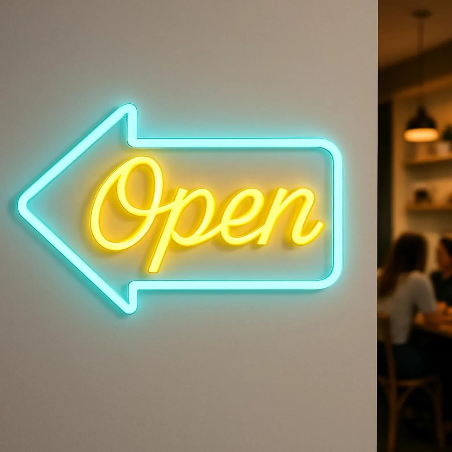 Open And Arrow Neon Sign,Open Neon Sign,Coffee Shop Led Sign,Business Logo Open Led Light Shop Sign Bar Store Open Neon Sign