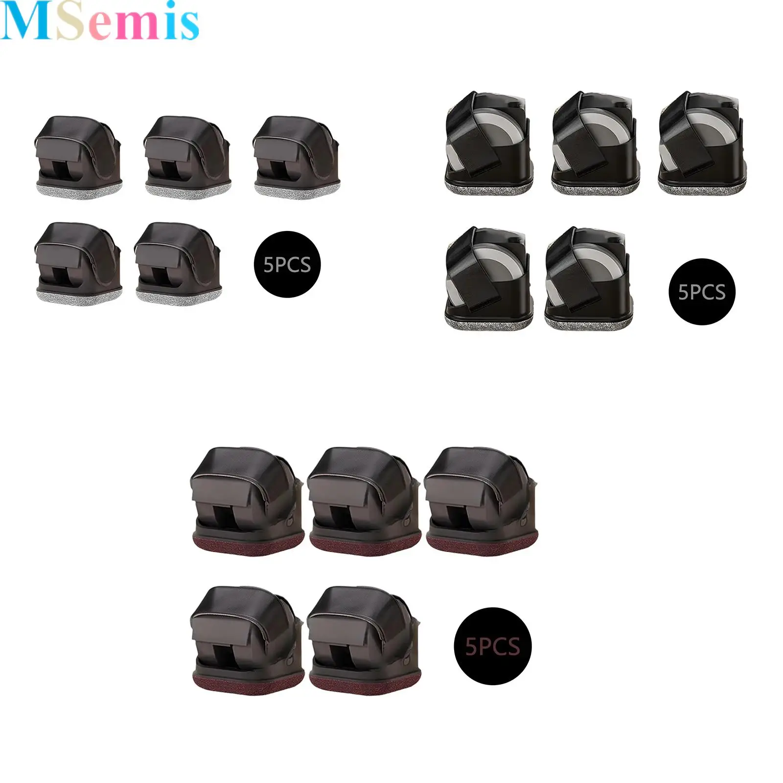 5 Pcs Office Chair Wheels Stoppers Furniture Wheel Caster Cups with Felt Bottom Pads for Rolling Chair Office Use