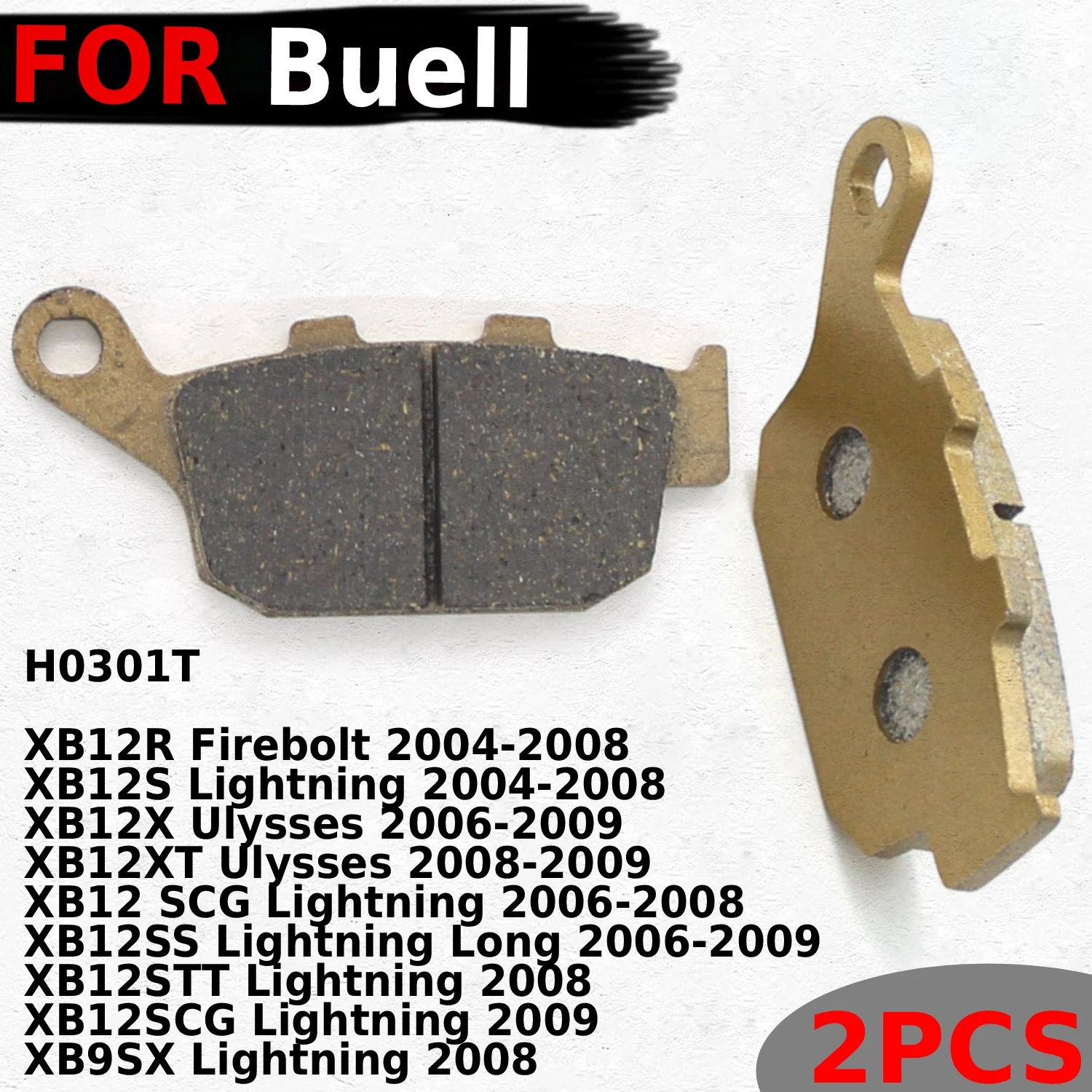 

Motorcycle Rear Brake Pads for Buell XB12R XB12S XB12X XB12XT XB12 SCG XB12SS XB12STT XB12SCG XB9SX Lightning 2006-2009 Years