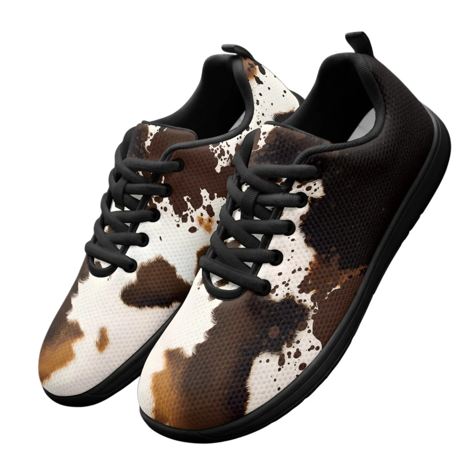 PENSTROLL Breathable Walking Shoes Non-Slip Cross Training Shoe for Hiking Men Cowhide Print