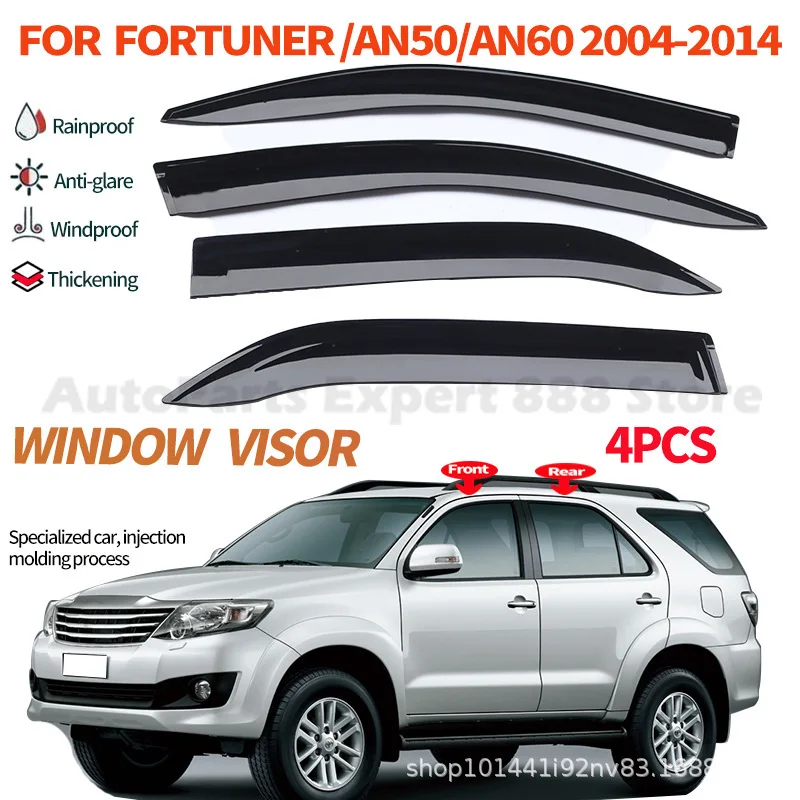 For Runner FORTUNER SW4 2004-2015 Rain Visor Window Deflector High Quality Durable Design Wholesale