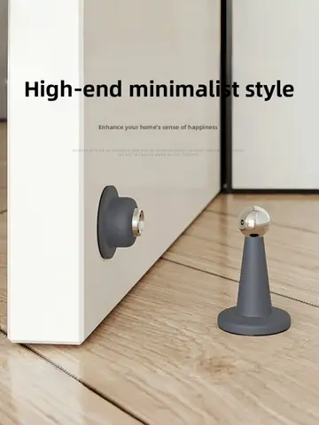 No-Drill Door Stopper for Room Bedroom Door Fixed Wall Protection Anti-Collision Household Silicone Strong Suction Floor Stopper