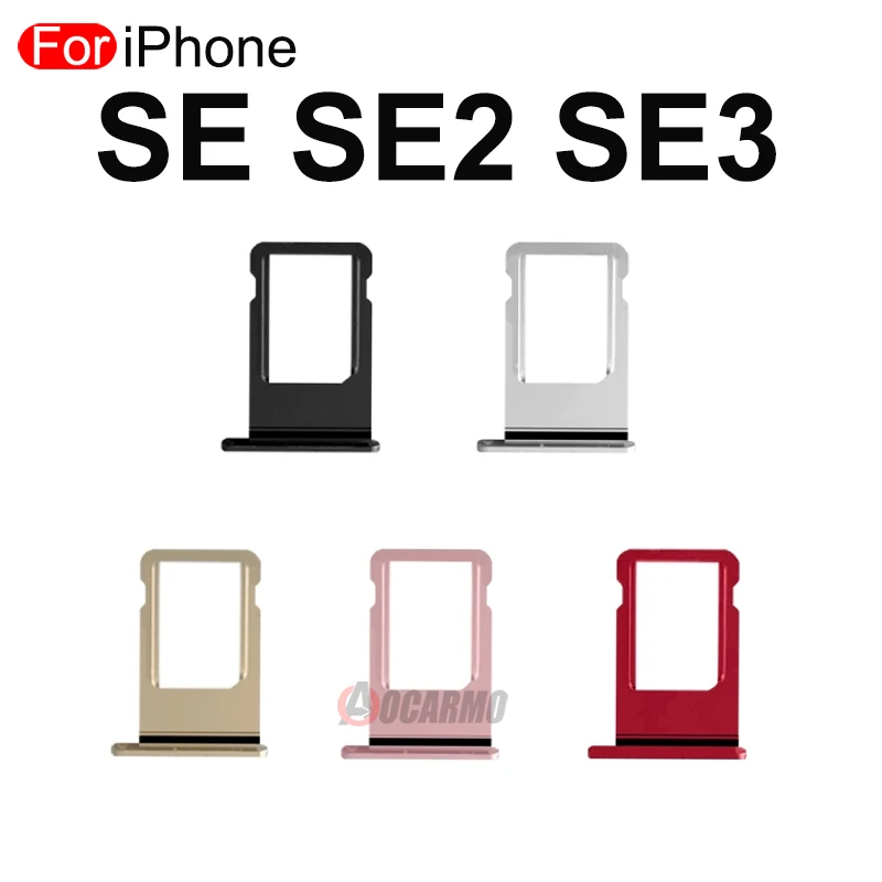 1Pcs/Lot For Apple iPhone SE 2016 / SE2 2020 / SE3 2022 SIM Card Tray Drawer Holder Slot Replacement Parts