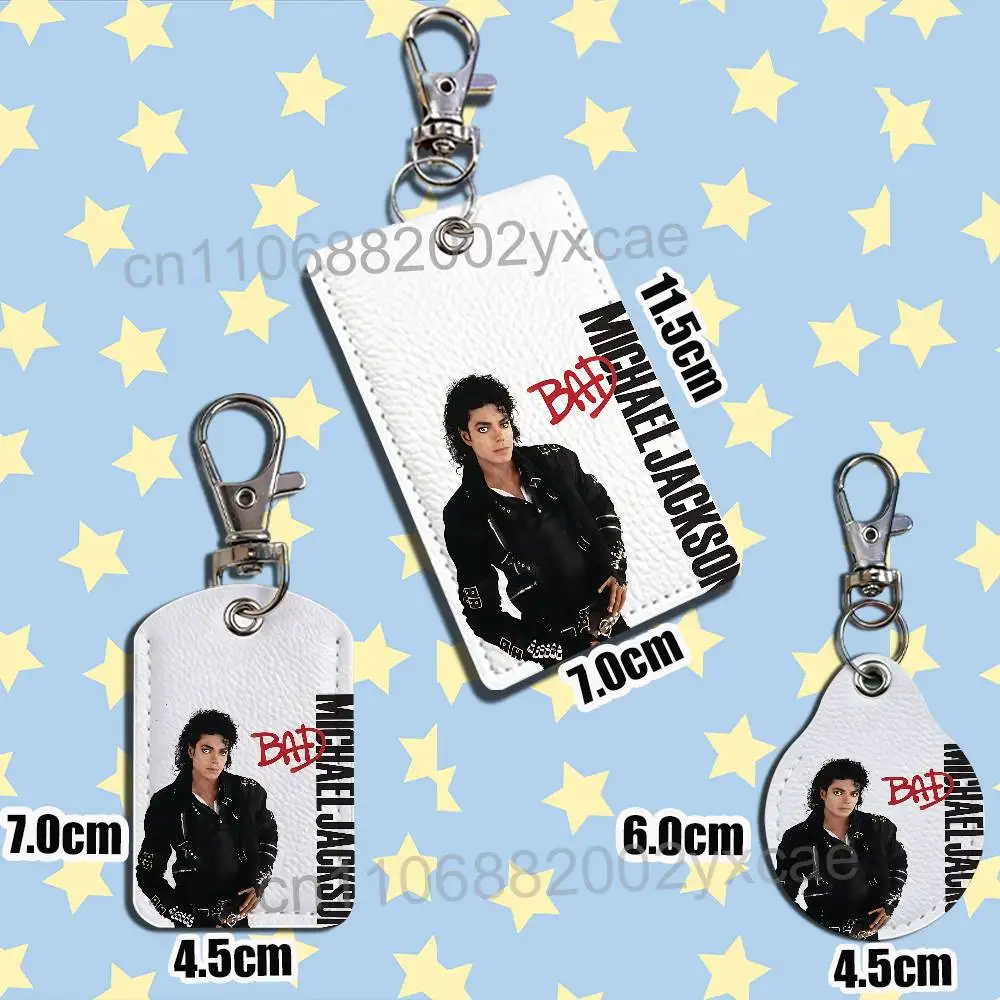 MJ Road to Stardom Michael Jackson Card Holder Keychain Key Ring Door Lock Access Protective Case For Security Gift