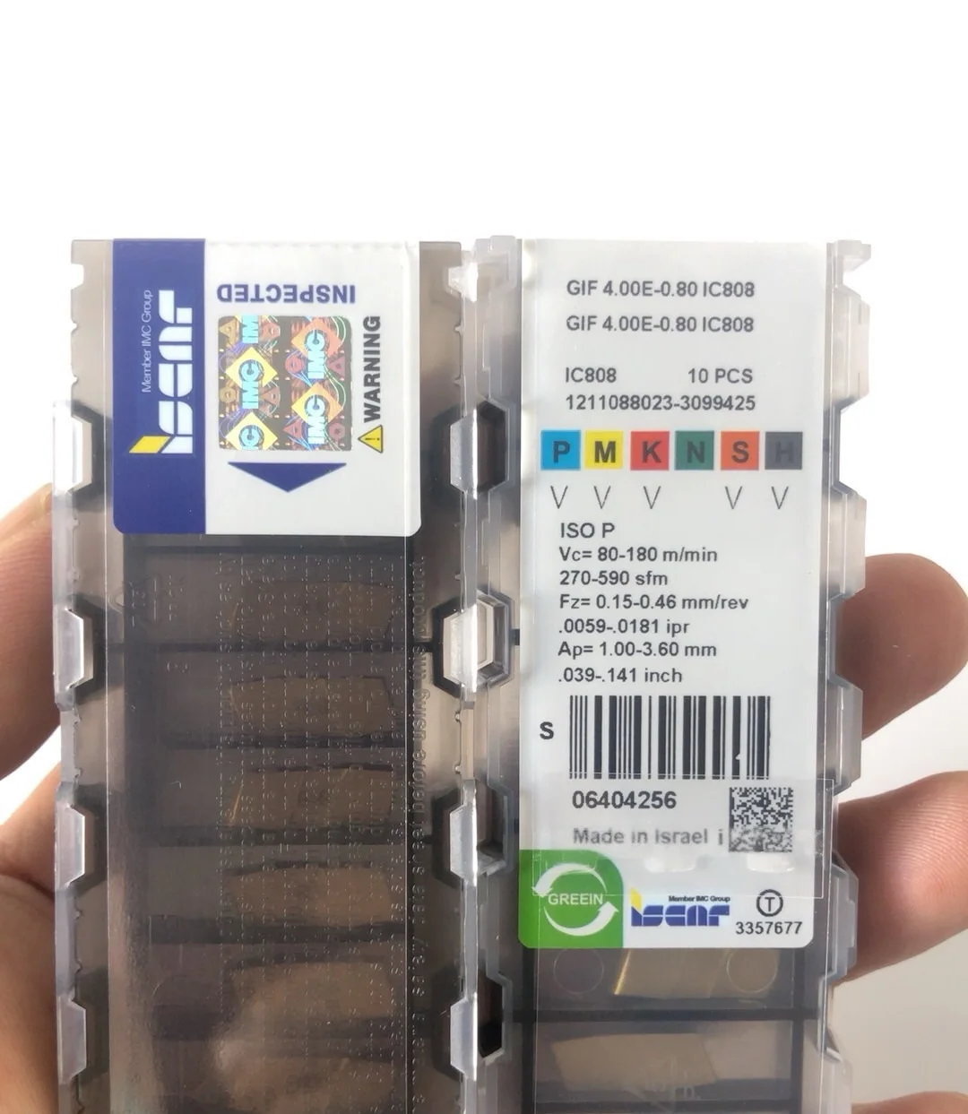 

Hard alloy cutting blades GIFI 4.00E-0.40 IC808