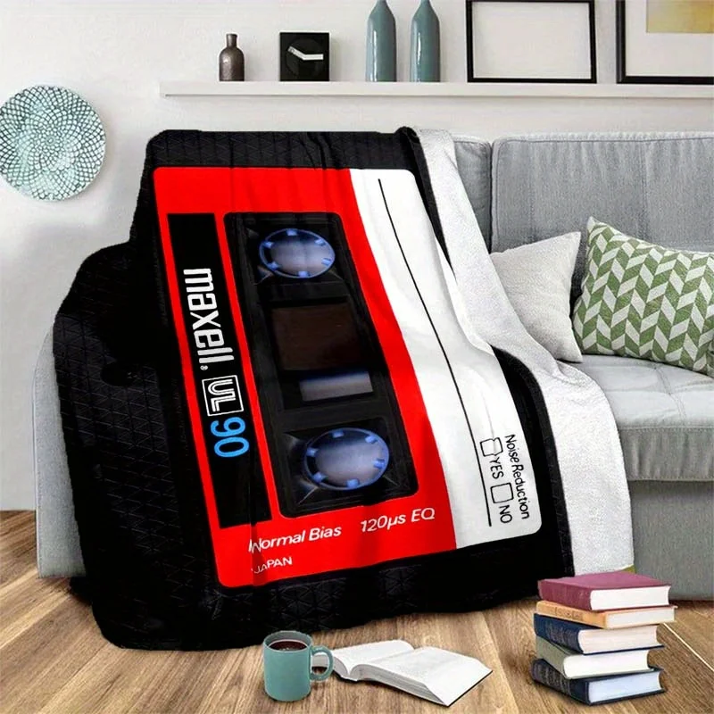 1pc Red Tape Blanket Ideal for Use on Sofas, Beds, During Travel, Camping, Or in The Living Room. This Versatile Blanket Is a Pe