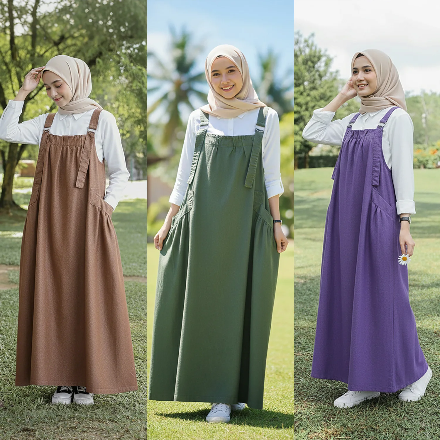 

Женский джинсовый комбинезон-платье макси на весну-лето 2026: повседневный наряд