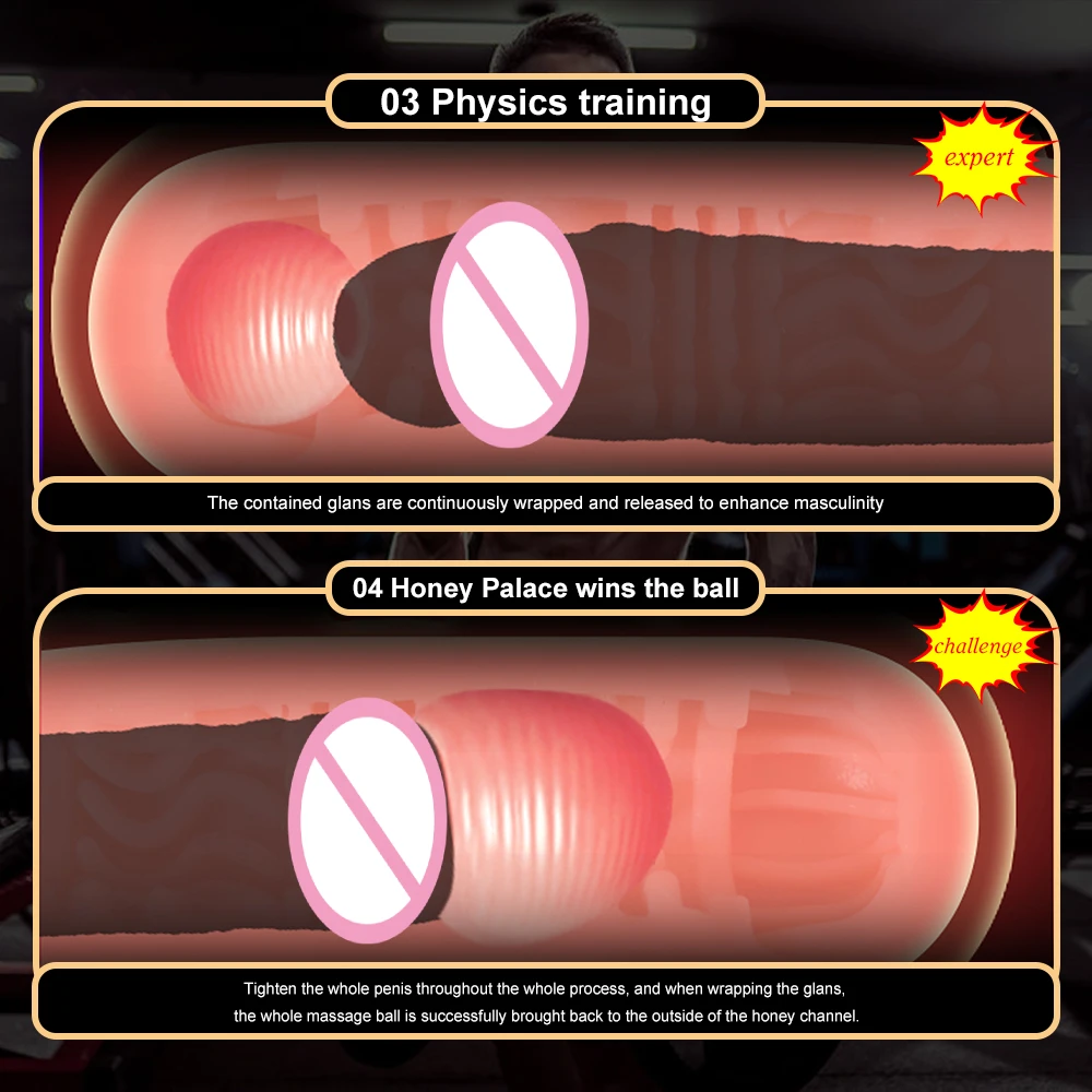 Masturbator Massage Ball Sucking Realistic Vagina Male Masturbation Cups Pussy Orgasm Pocket Sex Toys For Men Adults 18