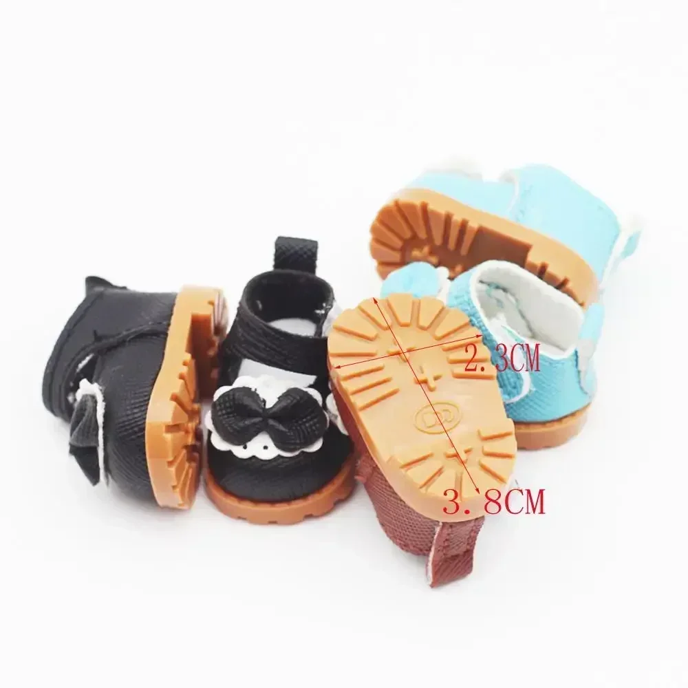 For LABUBU Leather Bow Shoes Suitable for 17cm Cotton Dolls Shoes Boots Toys Casual Sports Shoes Dolls Accessories DIY Doll Toys