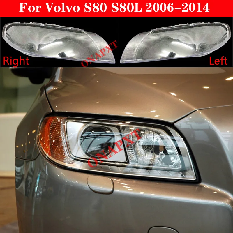 Auto Car For Volvo S80 S80L 2006-2014 Front Headlight Glass Headlamp Transparent Lampshade Lamp Shell Lens Cover