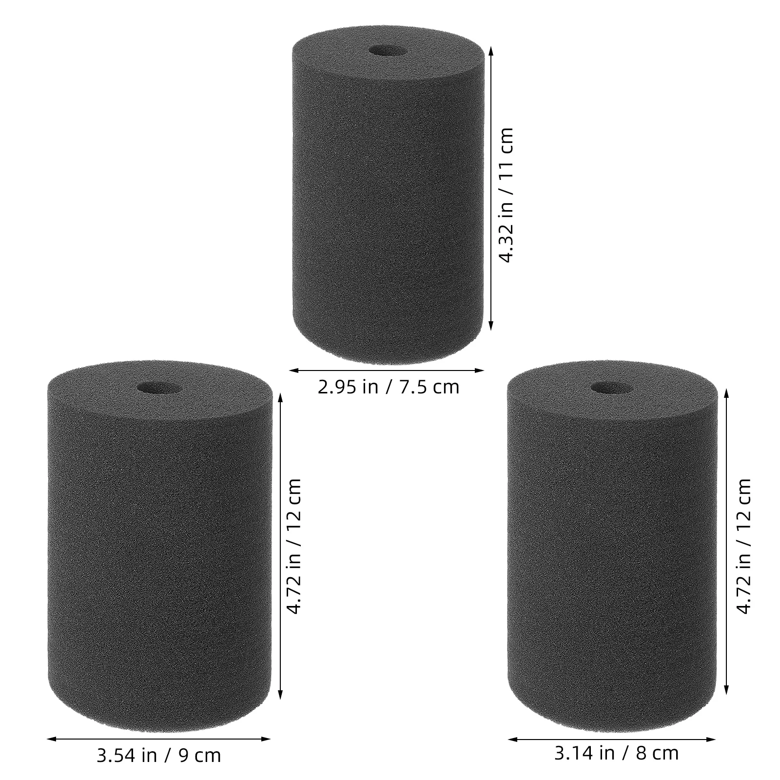 ฟองน้ำหมุนสำหรับทำแก้ว 8 ชิ้น ฟองน้ำทรงกระบอกแบบหมุนได้ ใช้ซ้ำได้ ไม่เสียรูป สำหรับงานฝีมือ จับกระชับ