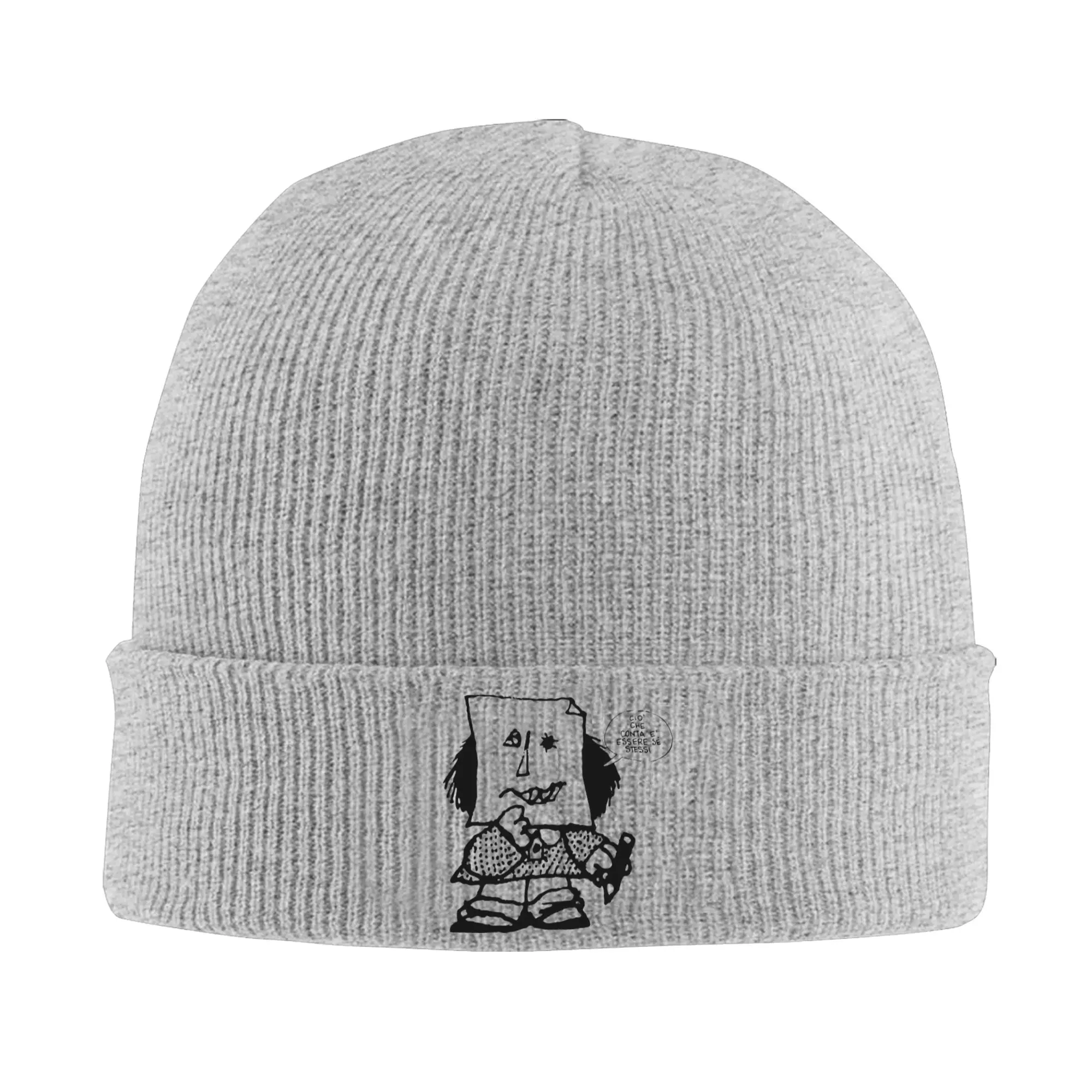 Mafalda Quino Comics Knit Hat Beanies Winter Hats Warm Unisex  Hip Hop  Caps for Men Women Gifts,