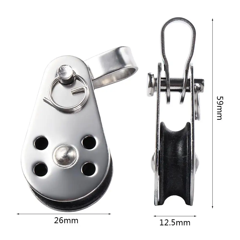 Towing Wheel 316 Pulley Fixed Traction Pulley 25mm Stainless Steel Pulley Bearing Lifting Wheel Tools Kayak Boat Accessories