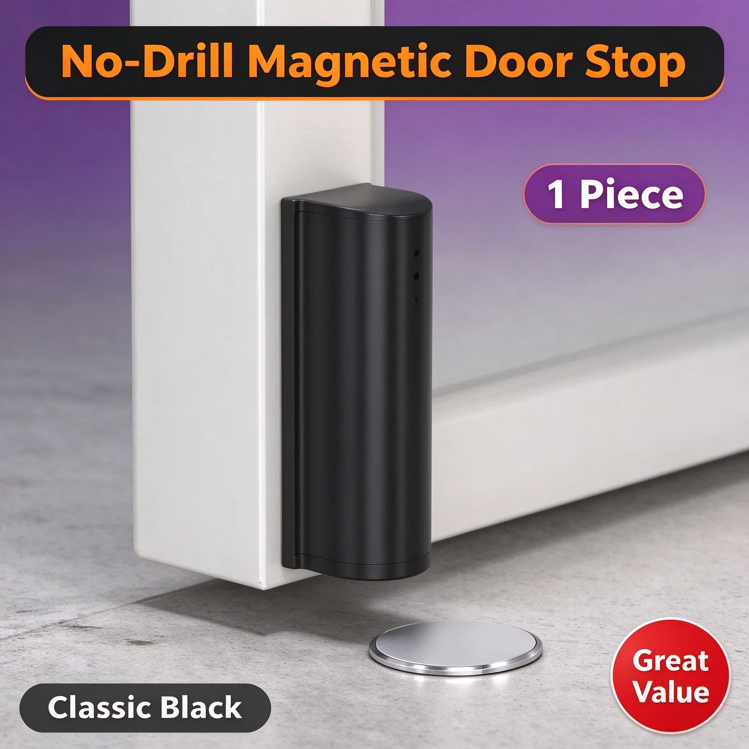 Hidden Magnetic Door Stopper Door Seat Wall Protector Bumper Anti‑Collision Buffer Modern Stylish Home Decoration Furniture Hard