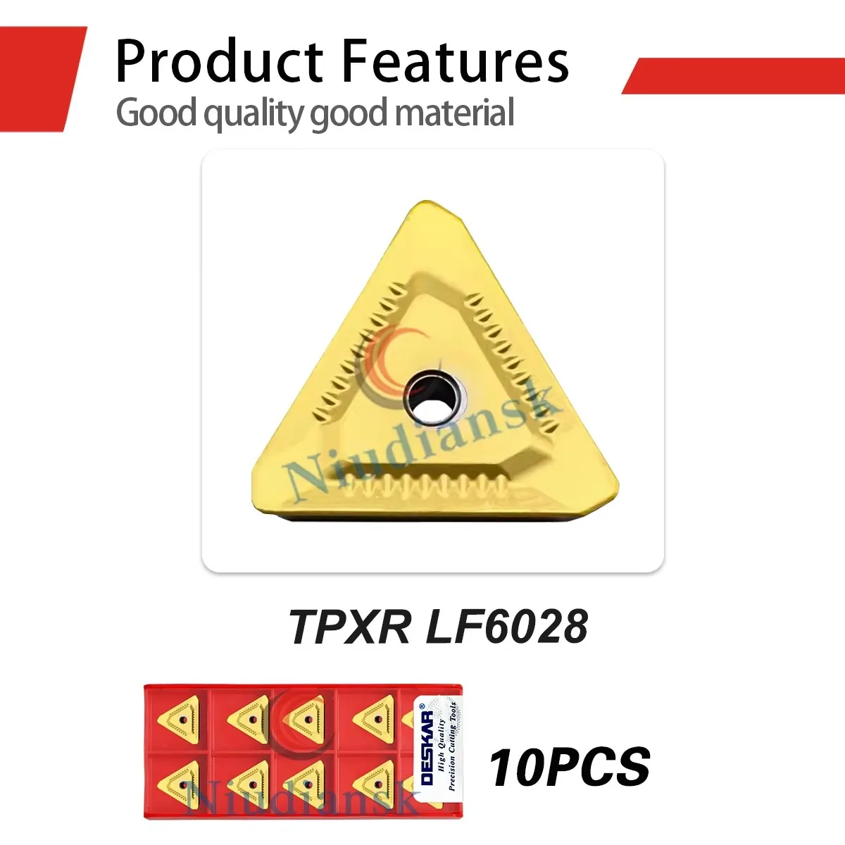 Machining Center DESKAR Cutting Tool TPXR2204PDSR-FM LF6028 Numerical Control Triangle Milling Blade For Steel Parts Processing
