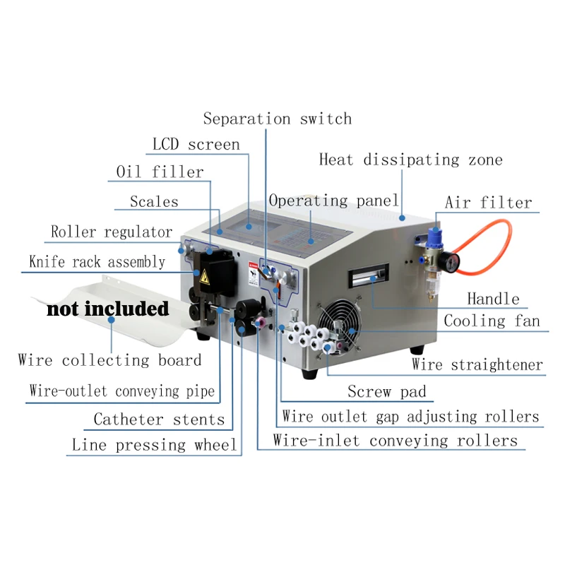 SWT508-SD Fully Automatic 4.5 Square Computerized Wire Cutting Machine Square Stripping Machine Direct Sales