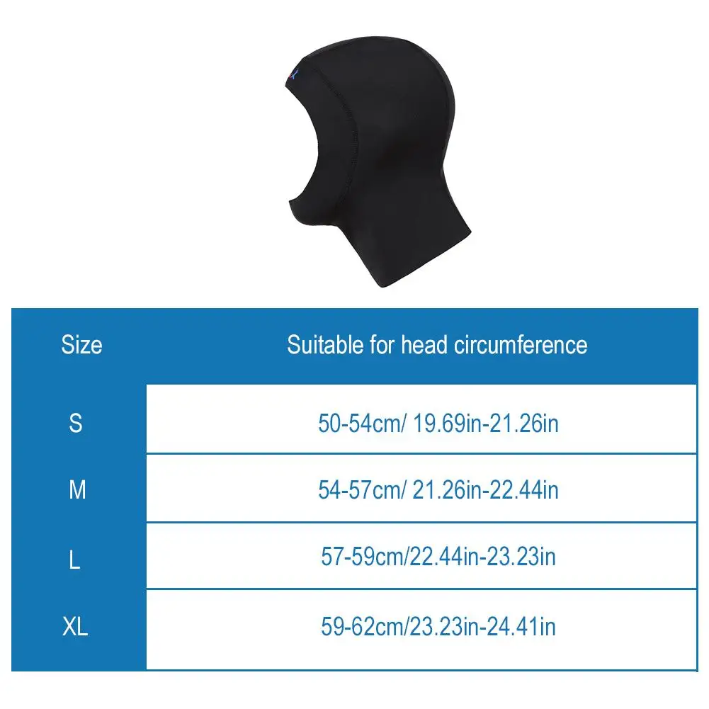 Ultrathin 1mm Neoprene Dive Cap Hood Equipment Snorkeling Hat Underwater Keeping Winter Swim Warm Wetsuit Protect Hair