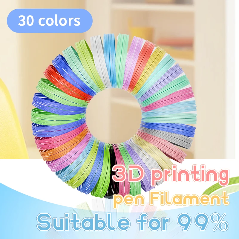 

PLA 1,75 мм 3 м/5 м 10 цветов/20 цветов/30 цветов игрушки печатная ручка нить для 3D-принтера