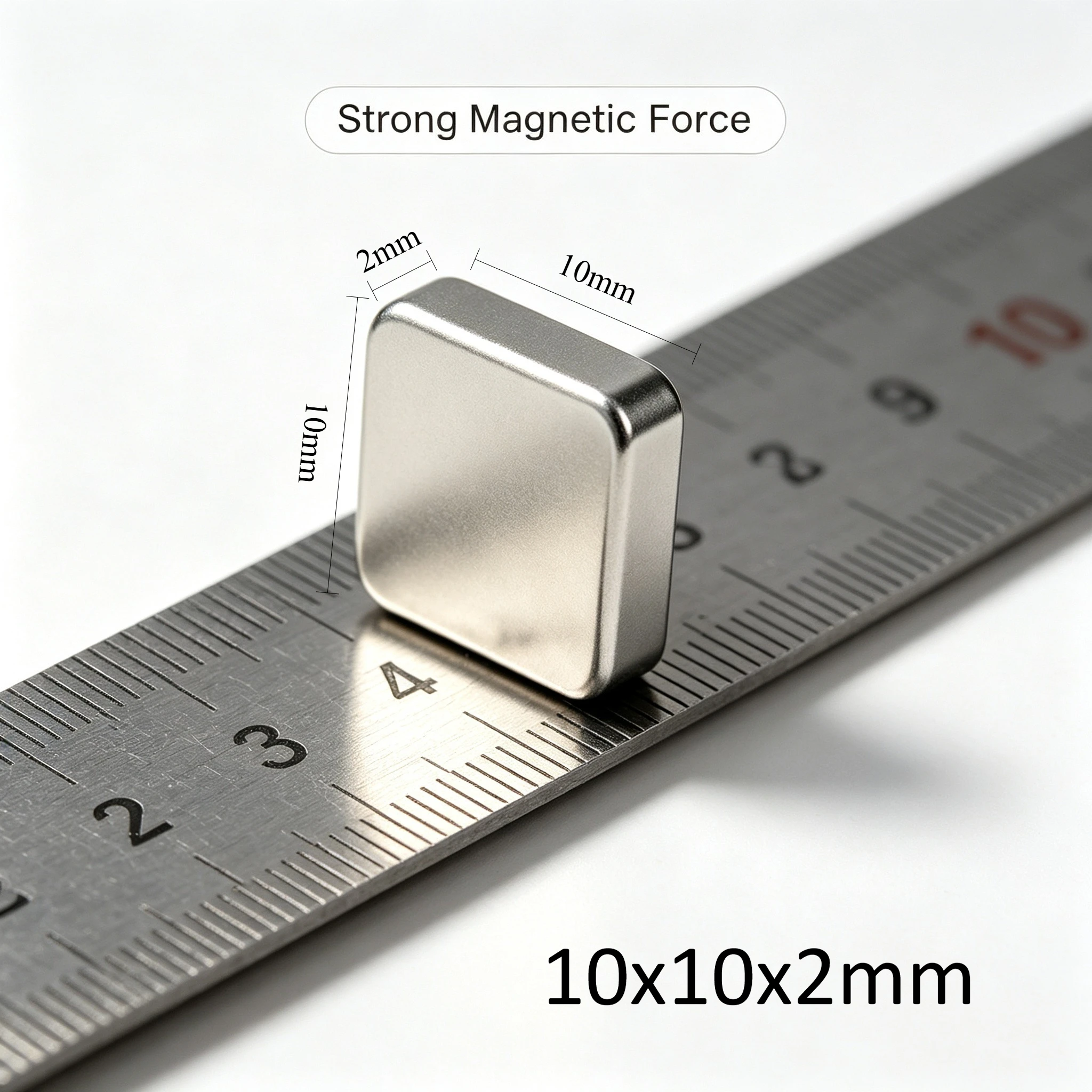 10x10x2mm N35 Square Block Neodymium Magnet Super Strong Rare Earth NdFeB Magnets 20-500Pcs For DIY Handmade Hardwar