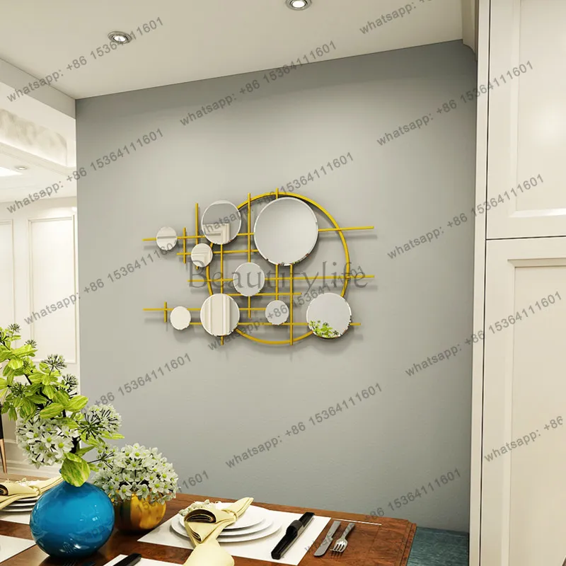 Full-body mirror real non-deforming winter wood wall-mounted special-shaped mirror