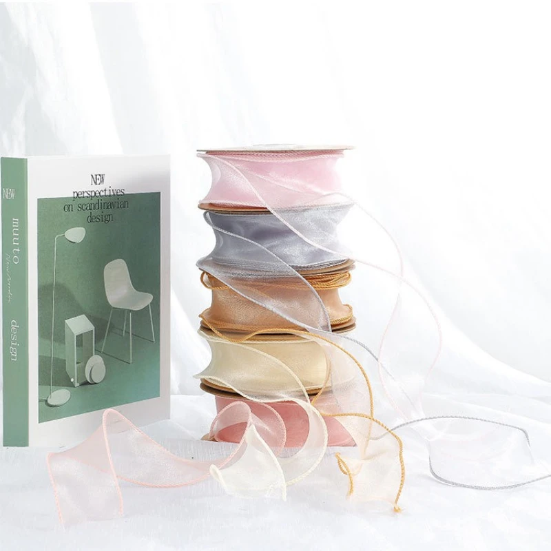 Fishtail Satin Ribbon Solid Color Flower Bow Fashionable Wave Satin Ribbon Flowers Practical and Multifunctional