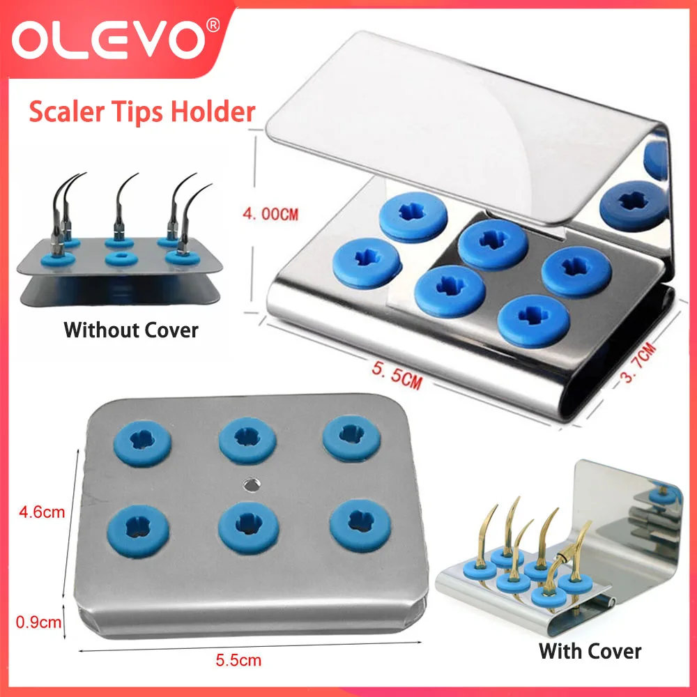 

OLEVO Dental 6 Holes Ultrasonic Scaler Tips Holder Stand Fit EMS Satelec DTE Woodpecker Auotclavable Endo Tip Disinfection Case