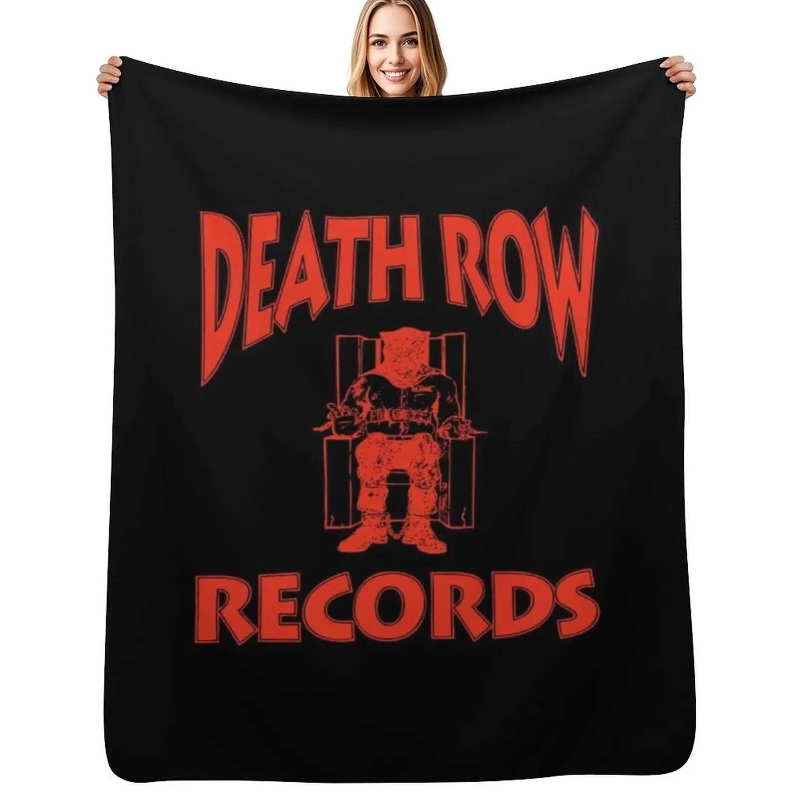 Death Row Records - Red Version Throw Blanket Portable Lightweight Blanket for Travel Camping