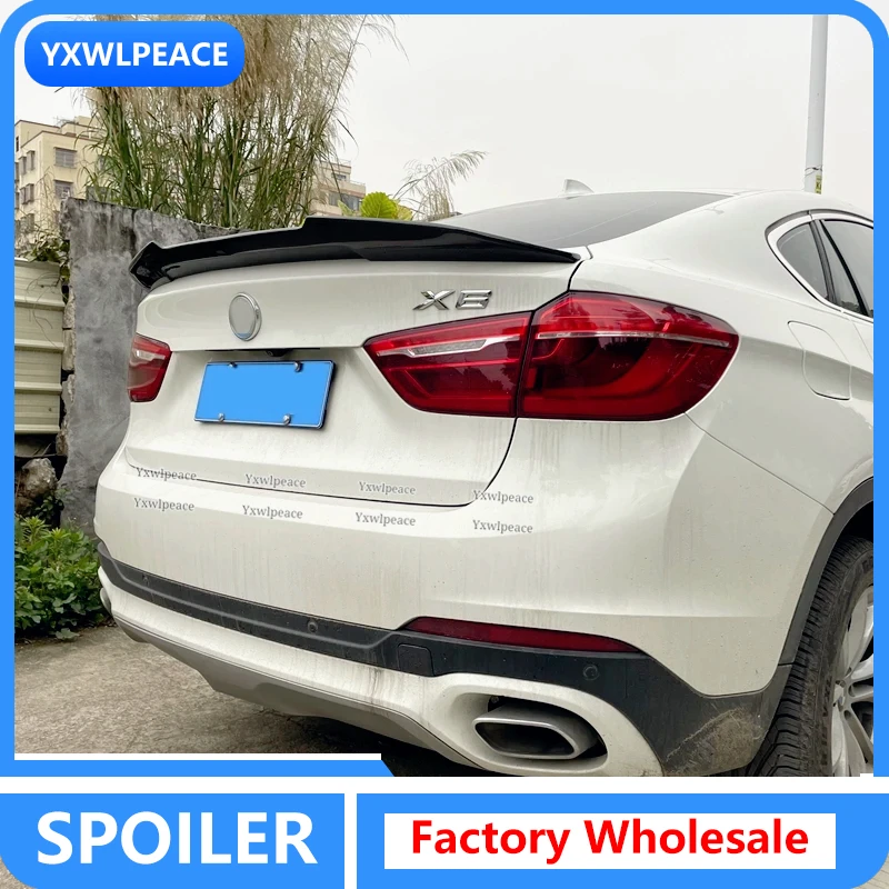 

PSM Style Real Carbon Fiber/FRP Black Rear Trunk Lip Spoiler Wing For BMW X6 Series F16 F86 X6 X6M SUV 2015 2016 2017 2018 2019