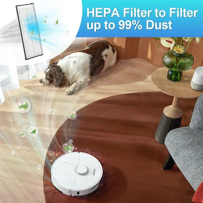 Kit de accesorios de A006 para Roborock S8 / S8 Plus/ S8 Pro Ultra, piezas de aspiradora, filtros de Cepillo Lateral principal, almohadilla de fregona, bolsas de polvo