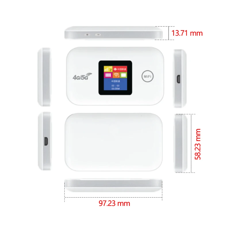 Portable 4G/5G Mobile WiFi Router 150Mbps 4G LTE Wireless Pocket MiFi Modem Mobile Wifi Hotspot with Sim Card Slot for EU