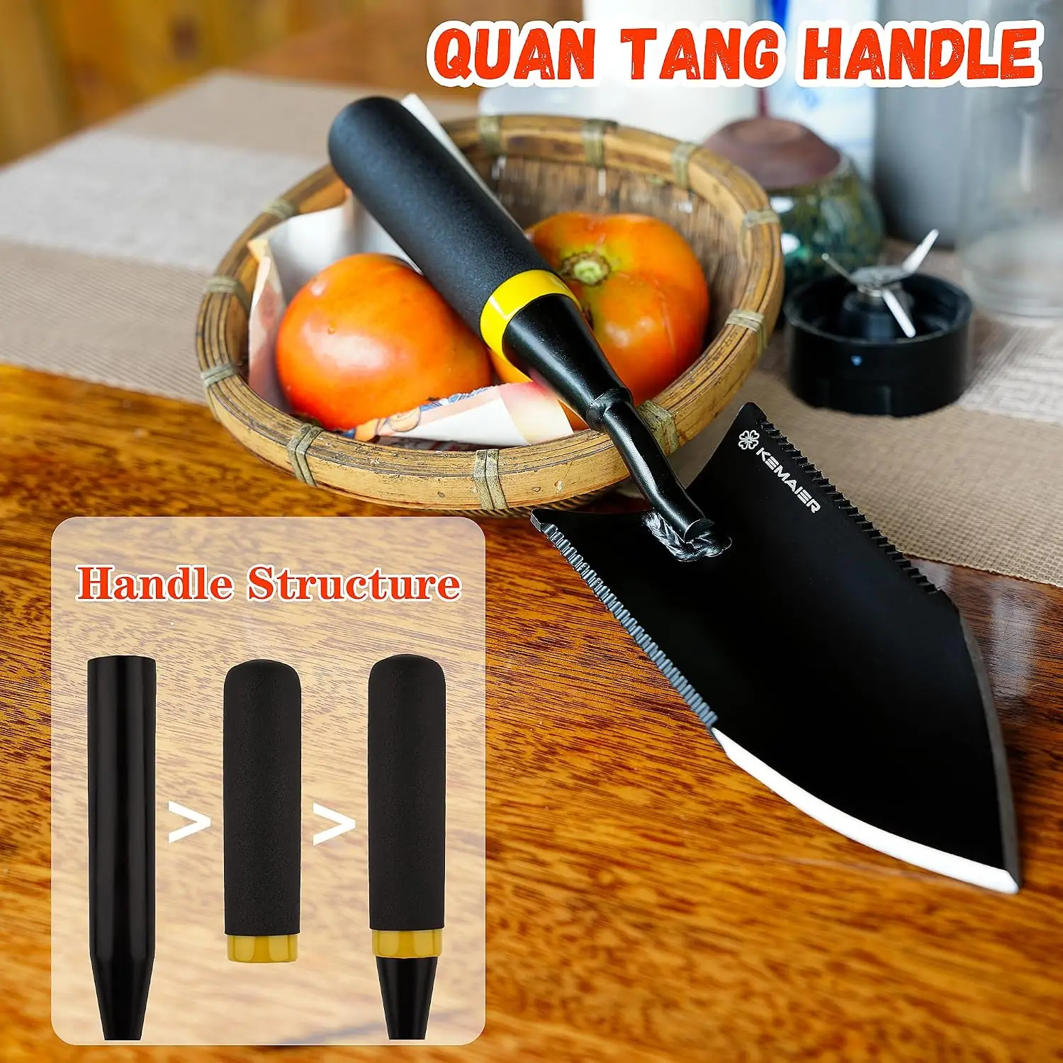 Professional 10-Piece Knife Set with Block, Stainless Steel Blades, Ergonomic Handles