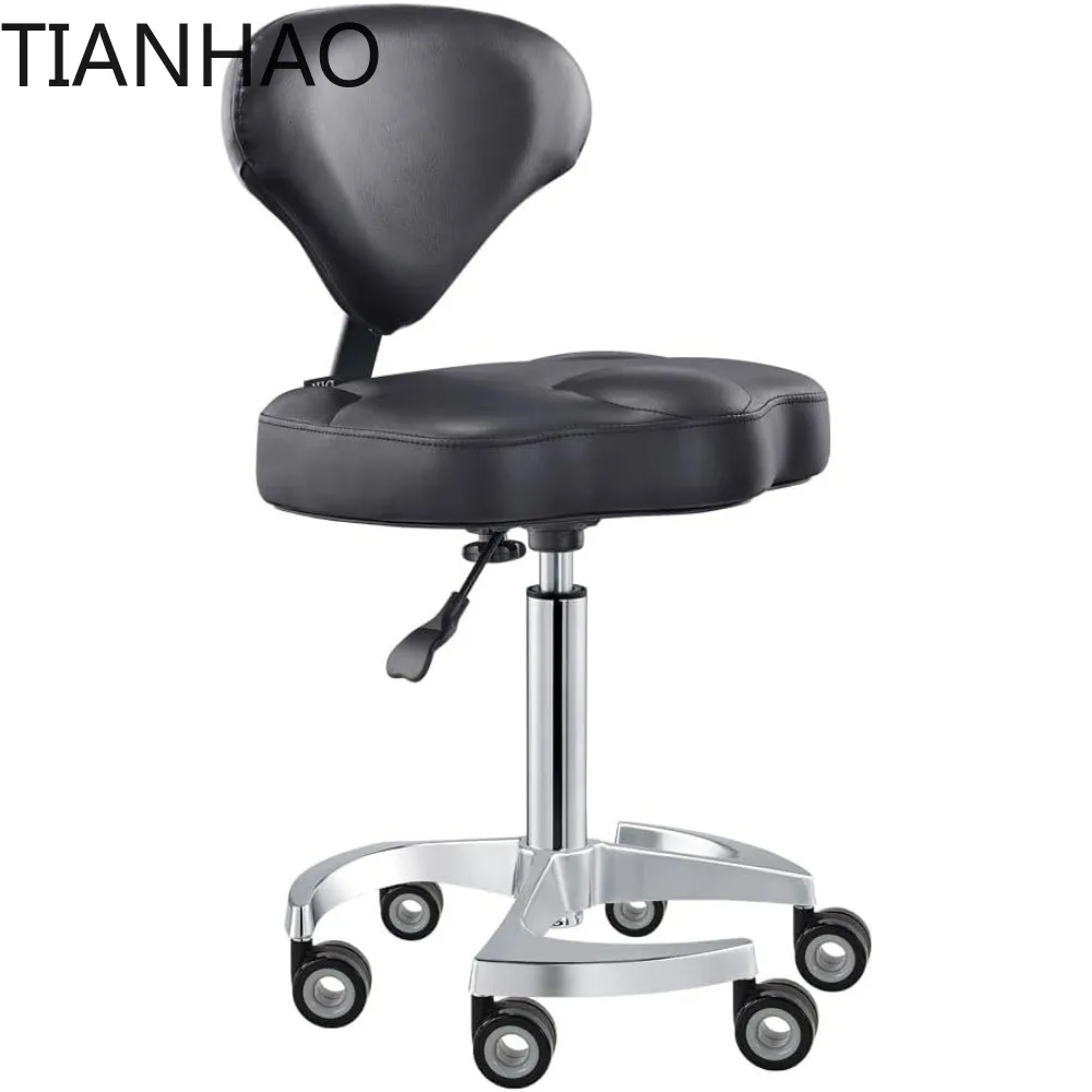 Medical Stool Adjustable All Purpose Roller Stool Salon and Spa Stool with Backrest Adjustments